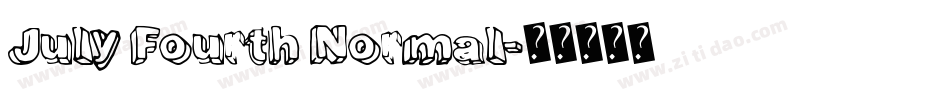 July Fourth Normal字体转换
